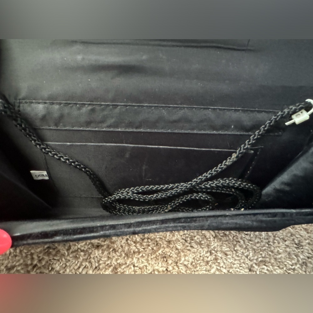 Black crush, velour, elegant bag. - Picture 4 of 6